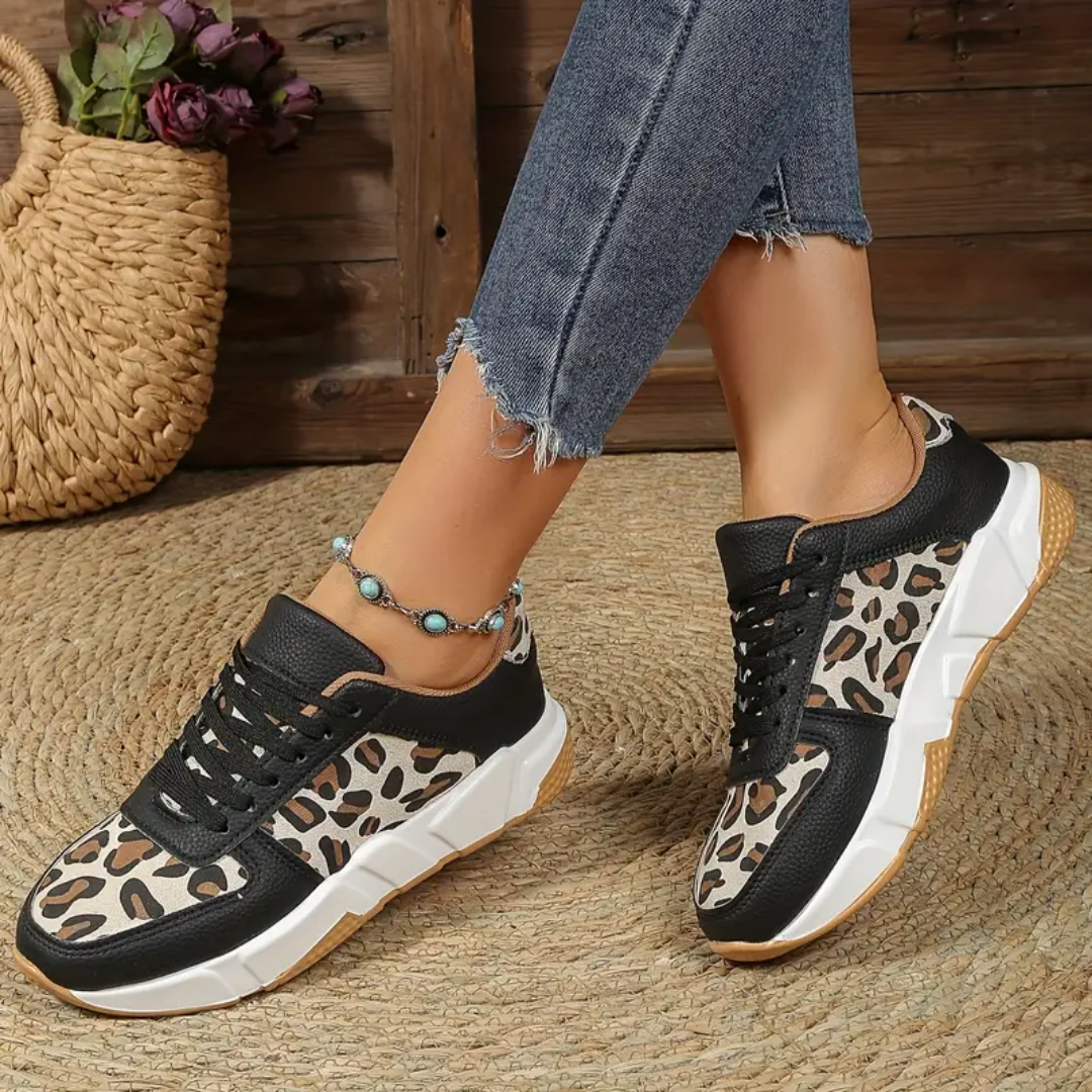 Sara - Stijlvolle Dames Sneakers met Luipaardprint