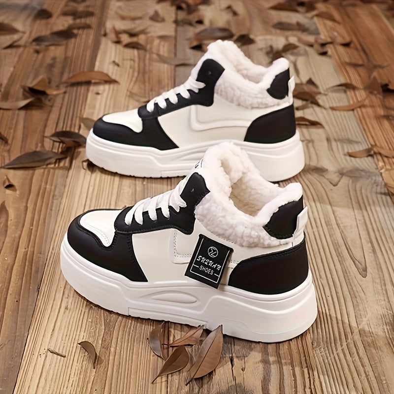 Lena - High-Top Plus Fluwelen Sneakers