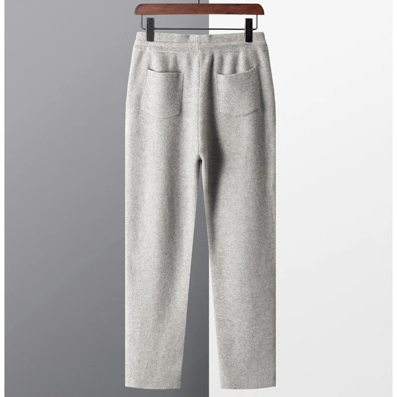 Wool Flex - Heren Slim Fit Gebreide Broek