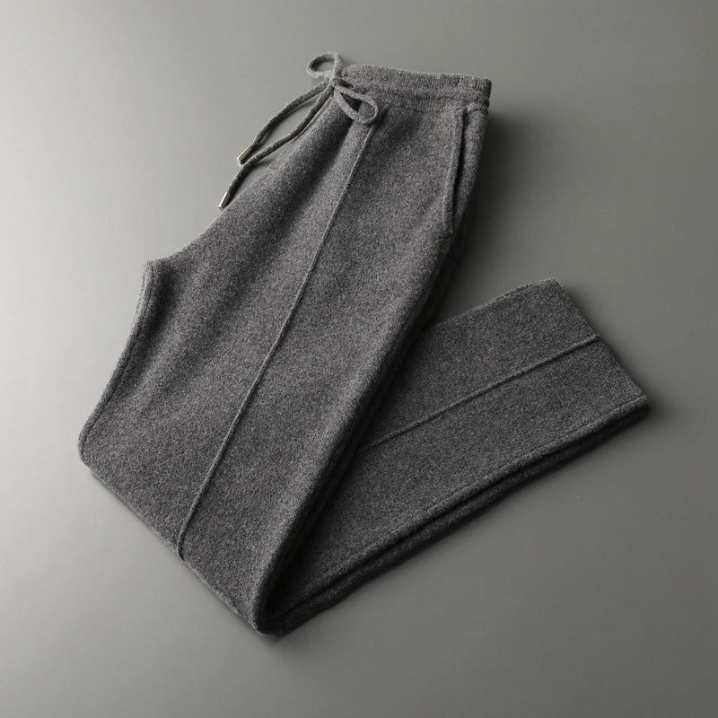 Wool Flex - Heren Slim Fit Gebreide Broek