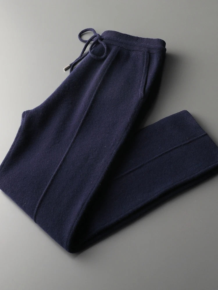 Wool Flex - Heren Slim Fit Gebreide Broek